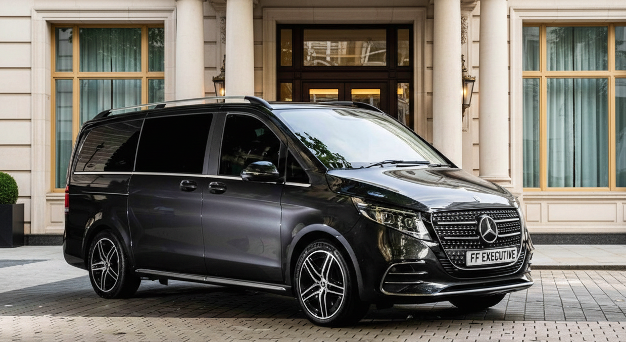 Mercedes-Benz V-Class Long Wheelbase chauffeur hire Manchester London
